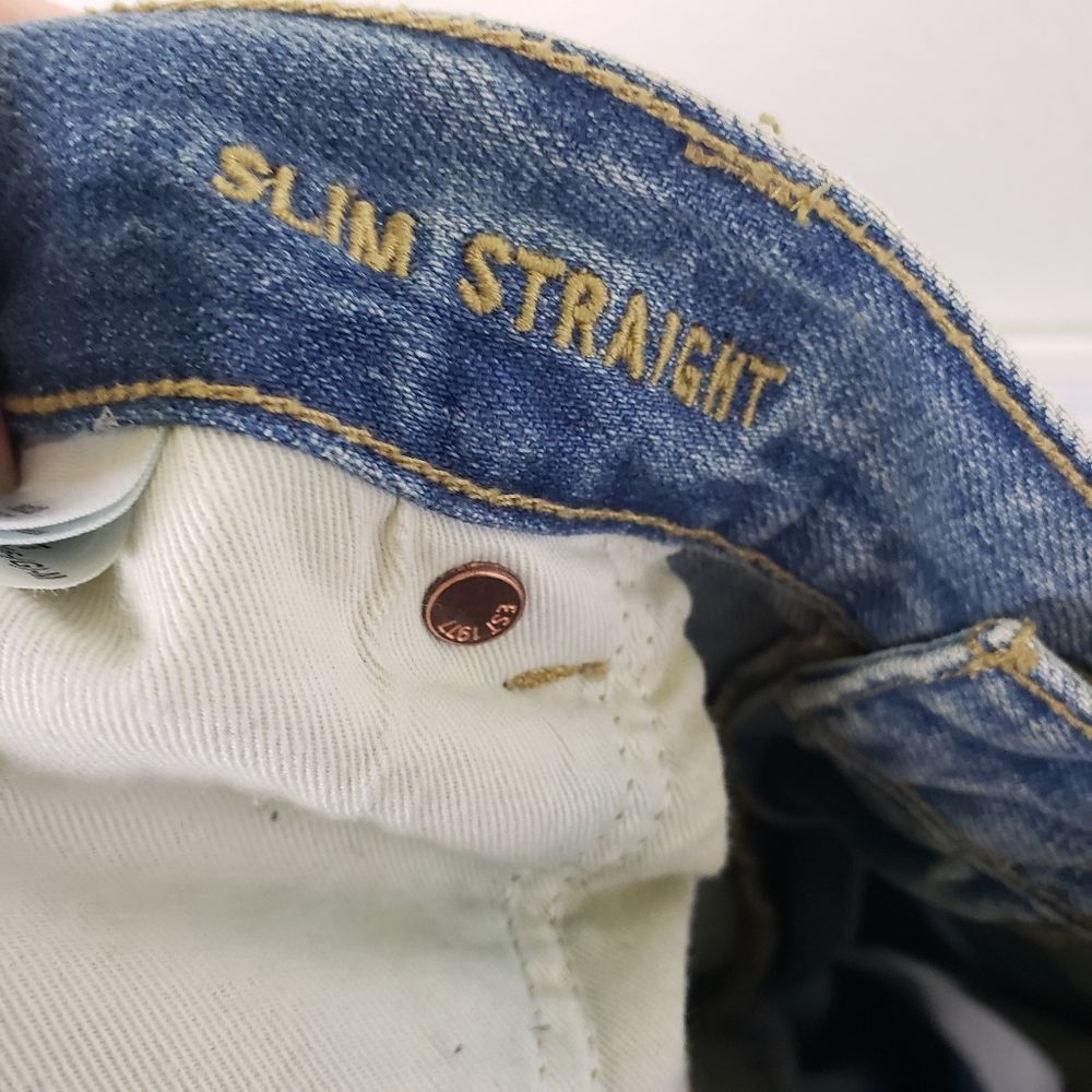 Men's American Eagle Outfitters Slim Straight Denim Jeans Size 36X32 - Picture 3 of 10